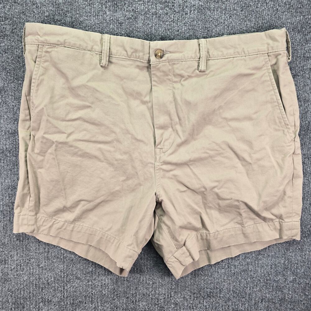 Polo Ralph Lauren Shorts Mens 36 6" Khaki Beige Stretch Cotton Twill Chinos
